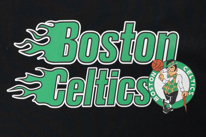New Era เสื้อยืดแขนสั้นรุ่น Boston Celtics NBA Flame Black Short Sleeve T-Shirt