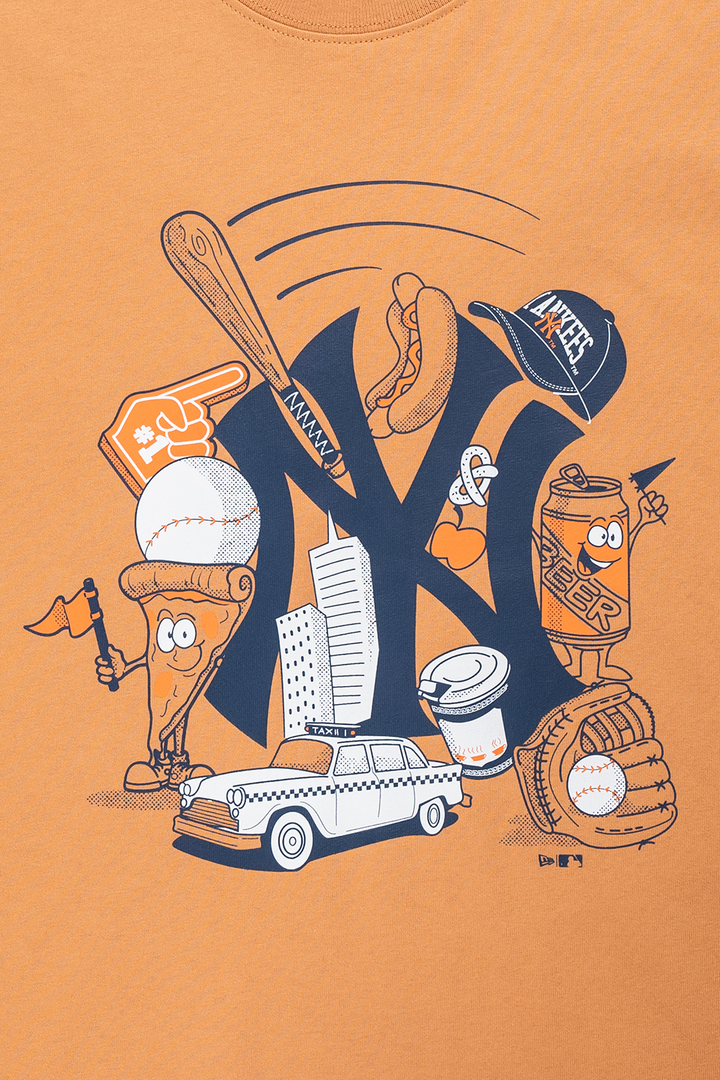 New Era เสื้อยืดแขนสั้นรุ่น MLB New York Yankees Deep Sand Brown Short Sleeve T-Shirt