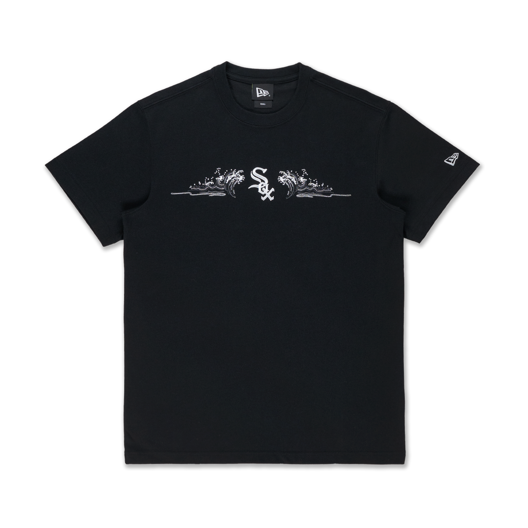 New Era เสื้อยืดแขนสั้นรุ่น 59Fifty Pack - Tonal Wave Chicago White Sox Wave Black Short Sleeve T-Shirt