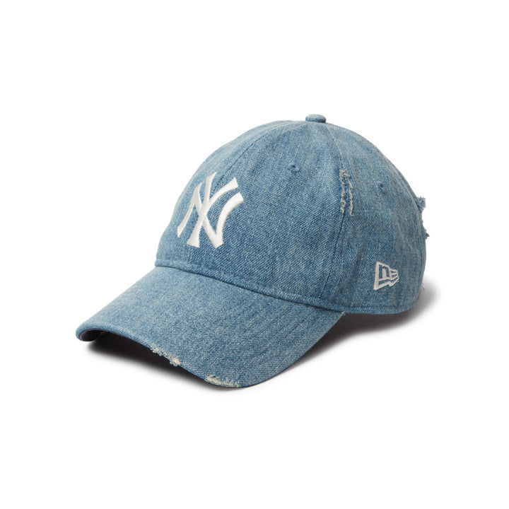 New Era หมวกรุ่น New York Yankees Damaged Denim Denim Blue 9TWENTY Cap