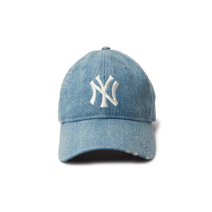New Era หมวกรุ่น New York Yankees Damaged Denim Denim Blue 9TWENTY Cap