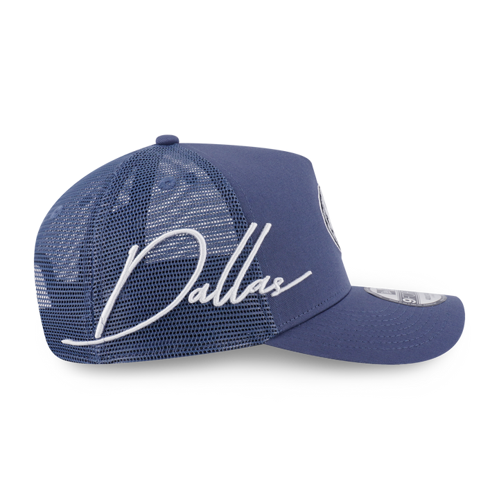 New Era หมวกรุ่น Dallas Mavericks Mix League Script Muted Indigo 9Forty Af Trucker Cap