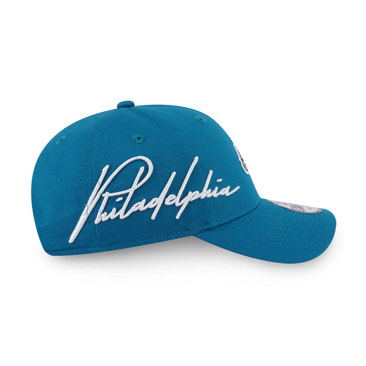 New Era หมวกรุ่น Philadelphia Eagles Mix League Script Shark Teal 9Forty Cap