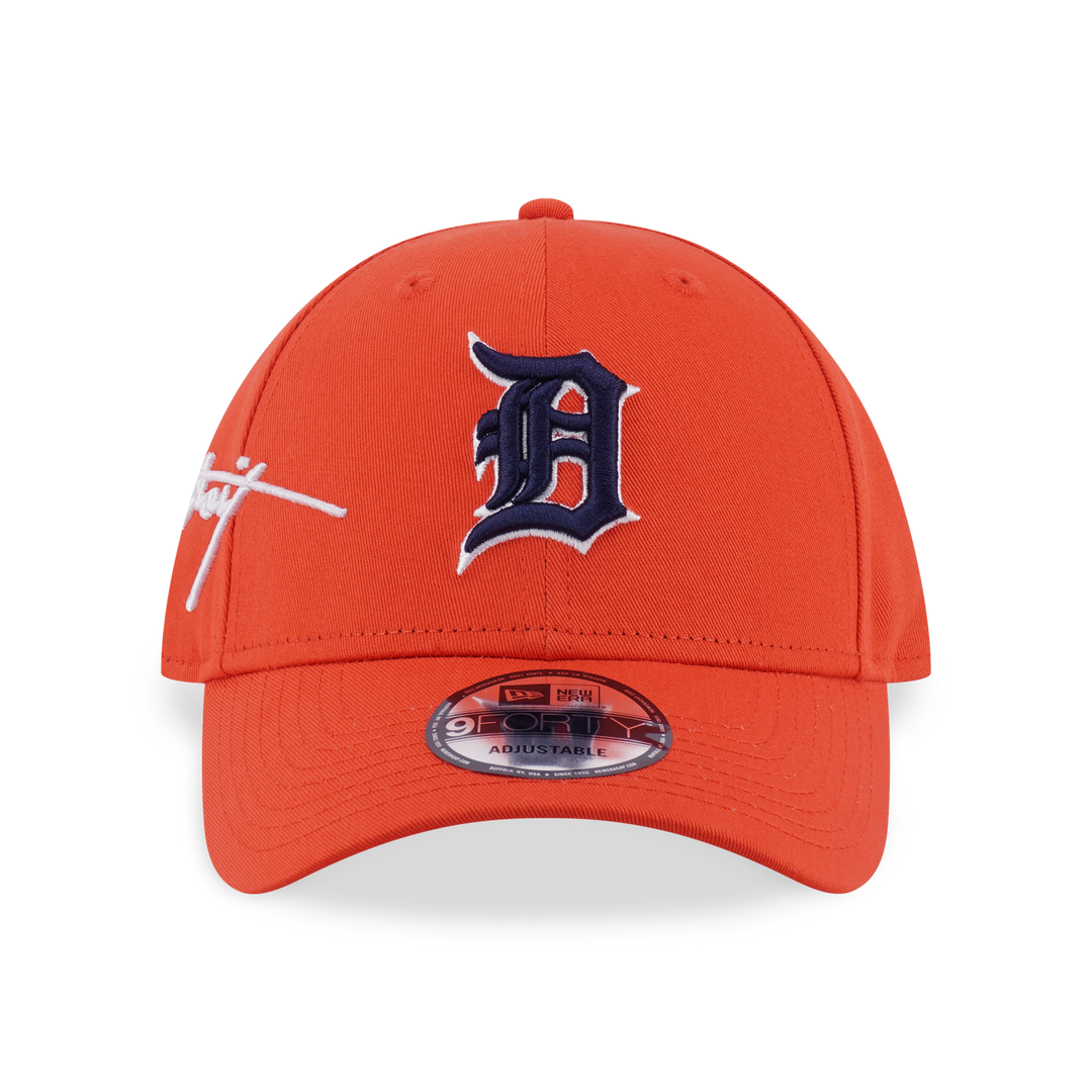 New Era หมวกรุ่น Detroit Tigers Mix League Script Countdown Orange 9Forty Cap