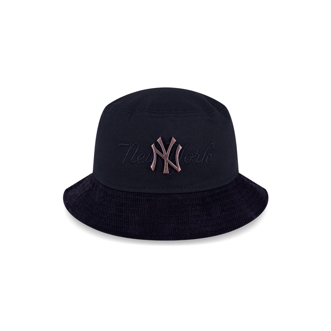 New Era หมวกรุ่น New York Yankees Metal Copper Black Bucket 01