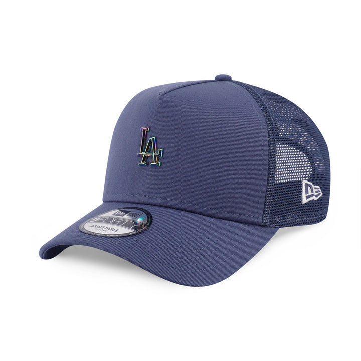 New Era หมวกรุ่น Los Angeles Dodgers Mlb Metal Badge Muted Indigo 9Forty Af Trucker Cap