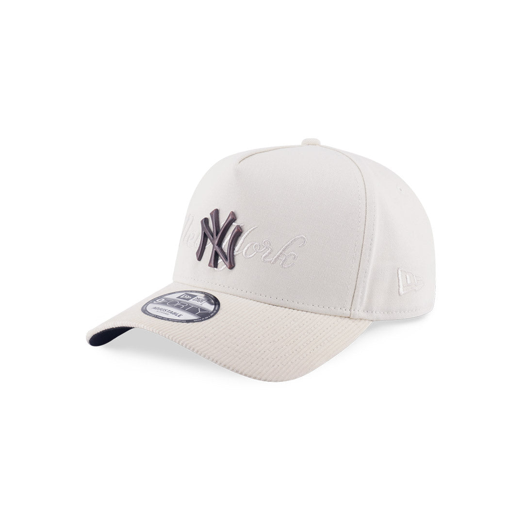 New Era หมวกรุ่น New York Yankees Metal Copper Chrome White 9Forty Af Cap