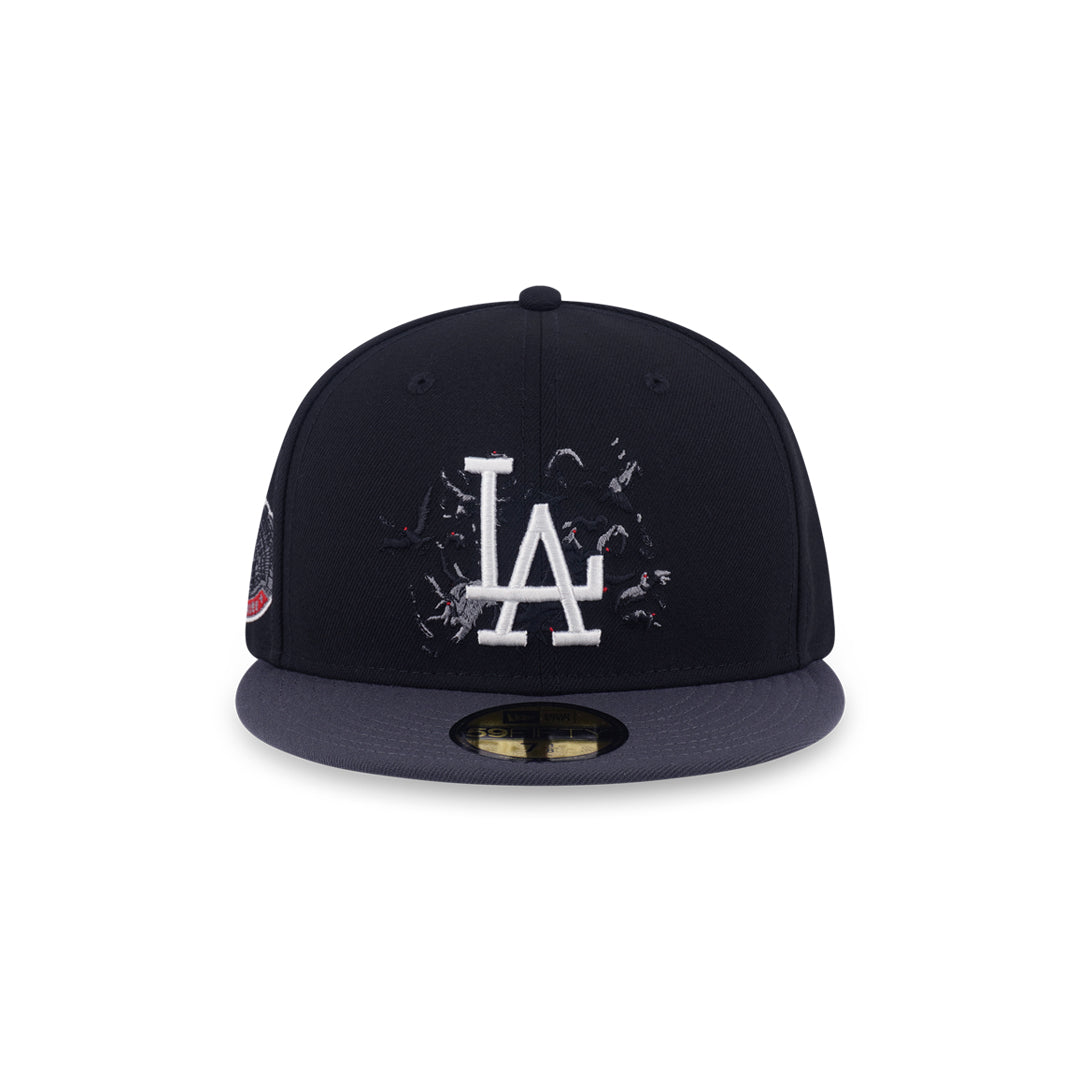 New Era หมวกรุ่น 59Fifty Pack - Crows Los Angeles Dodgers Cooperstown 2-Tone Graphite Visor Black 59Fifty Cap