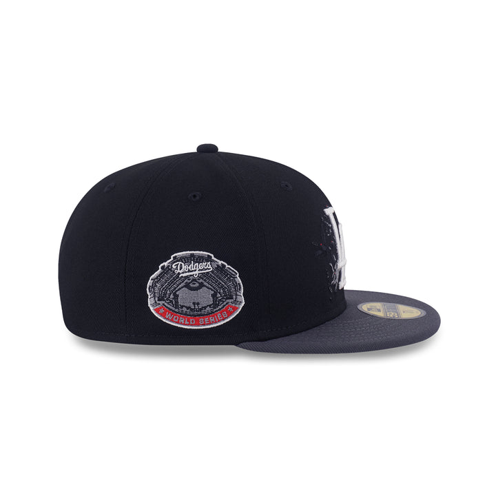 New Era หมวกรุ่น 59Fifty Pack - Crows Los Angeles Dodgers Cooperstown 2-Tone Graphite Visor Black 59Fifty Cap