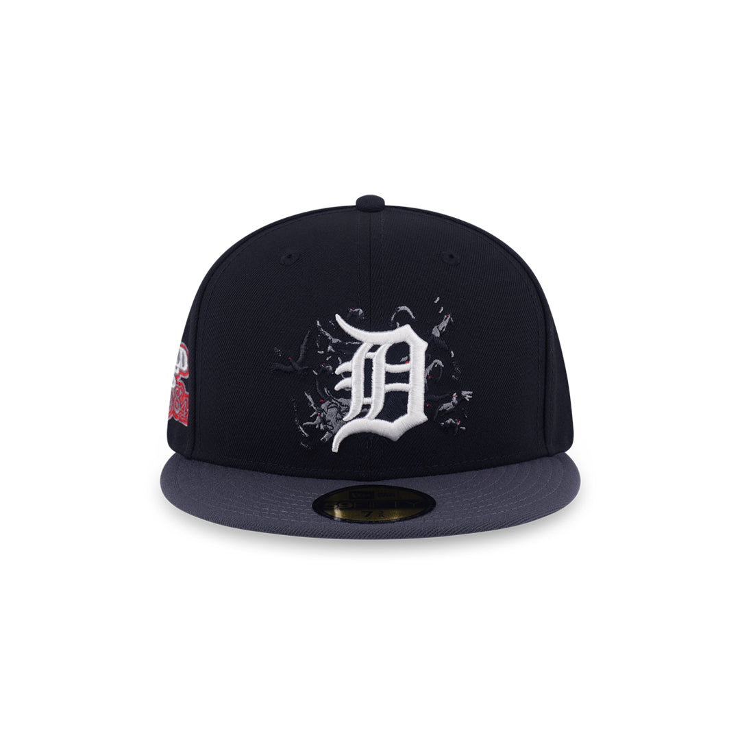 New Era หมวกรุ่น 59Fifty Pack - Crows Detroit Tigers Cooperstown 2-Tone Graphite Visor Black 59Fifty Cap