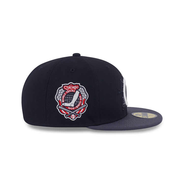 New Era หมวกรุ่น 59Fifty Pack - Crows Chicago White Sox Cooperstown 2-Tone Graphite Visor Black 59Fifty Cap
