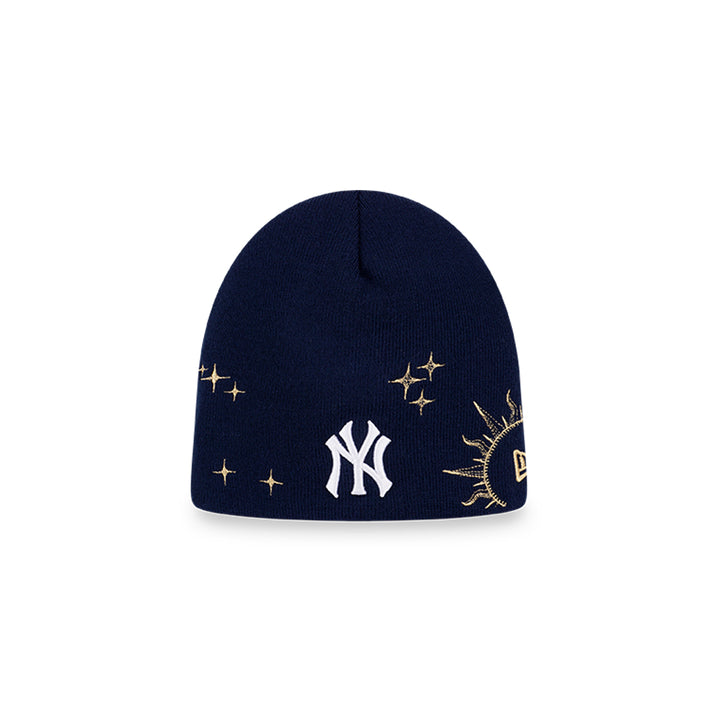 New Era หมวกรุ่น New York Yankees Cosmic Craft Oceanside Blue 4 Darts Beanie