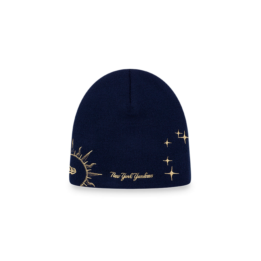 New Era หมวกรุ่น New York Yankees Cosmic Craft Oceanside Blue 4 Darts Beanie