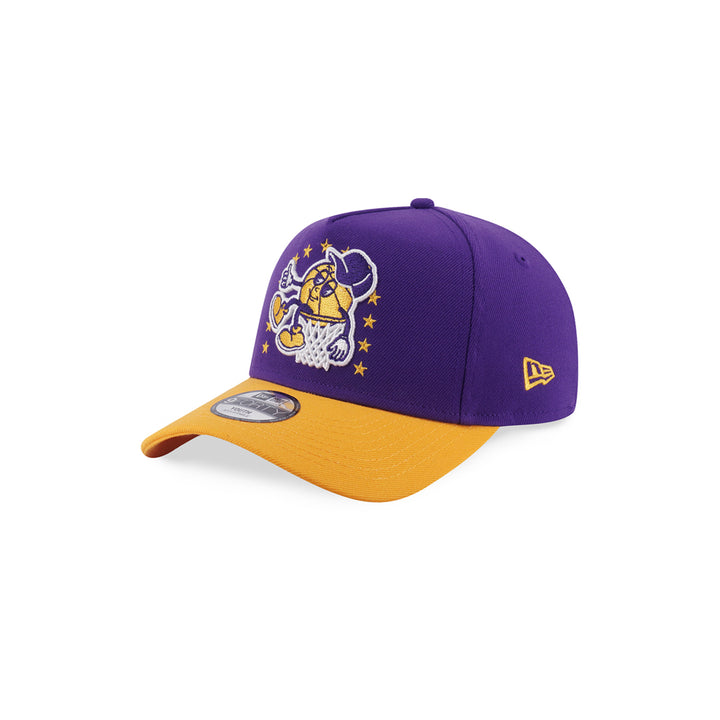 New Era หมวกรุ่น Los Angeles Lakers League Mix Cartoon 2-Tone Gold Visor True Purple Kids 9Forty Af Cap