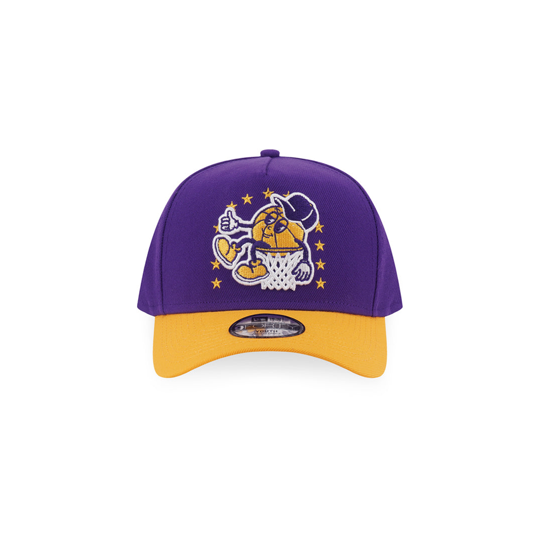New Era หมวกรุ่น Los Angeles Lakers League Mix Cartoon 2-Tone Gold Visor True Purple Kids 9Forty Af Cap