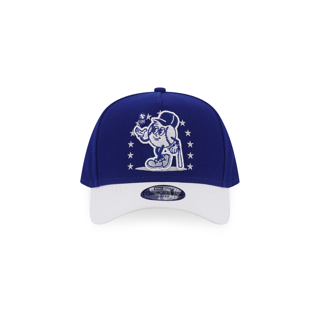 New Era หมวกรุ่น Los Angeles Dodgers League Mix Cartoon 2-Tone White Visor Dark Royal Kids 9Forty Af Cap