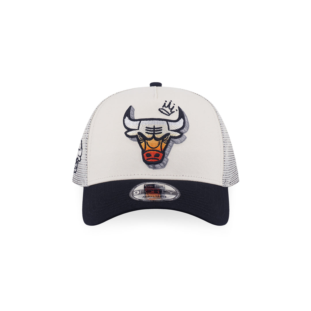 New Era หมวกรุ่น Chicago Bulls League Mix Chrome White 9Forty Af Trucker Cap