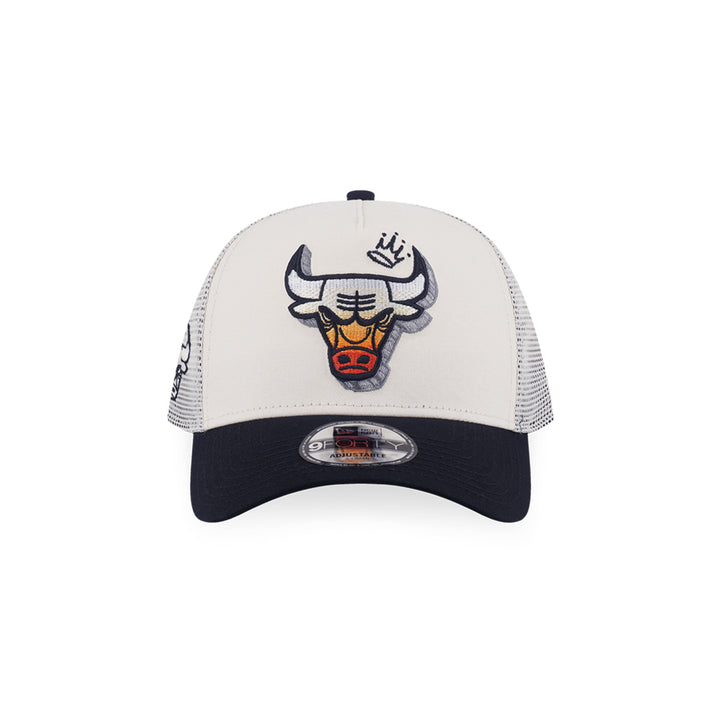 New Era หมวกรุ่น Chicago Bulls League Mix Chrome White 9Forty Af Trucker Cap