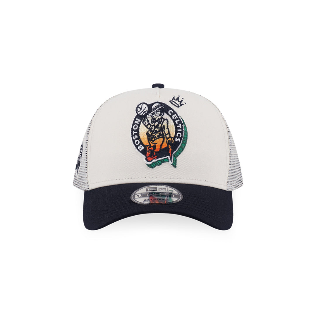 New Era หมวกรุ่น Boston Celtics League Mix Chrome White 9Forty Af Trucker Cap