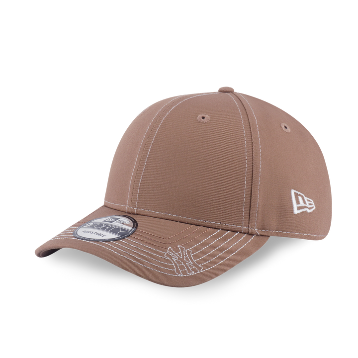 New Era หมวกรุ่น New York Yankees Mlb Contrast Stitching Khaki 9Forty Cap