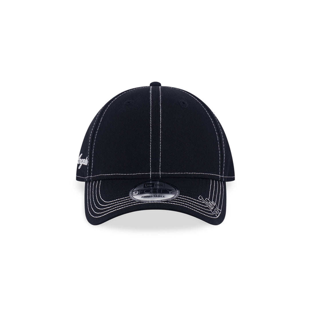 New Era หมวกรุ่น Los Angeles Dodgers Mlb Contrast Stitching Black 9Forty Cap