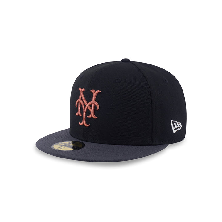 New Era หมวกรุ่น 59Fifty Pack - Metallic New York Giant Cooperstown 2-Tone Graphite Visor Black 59Fifty Cap