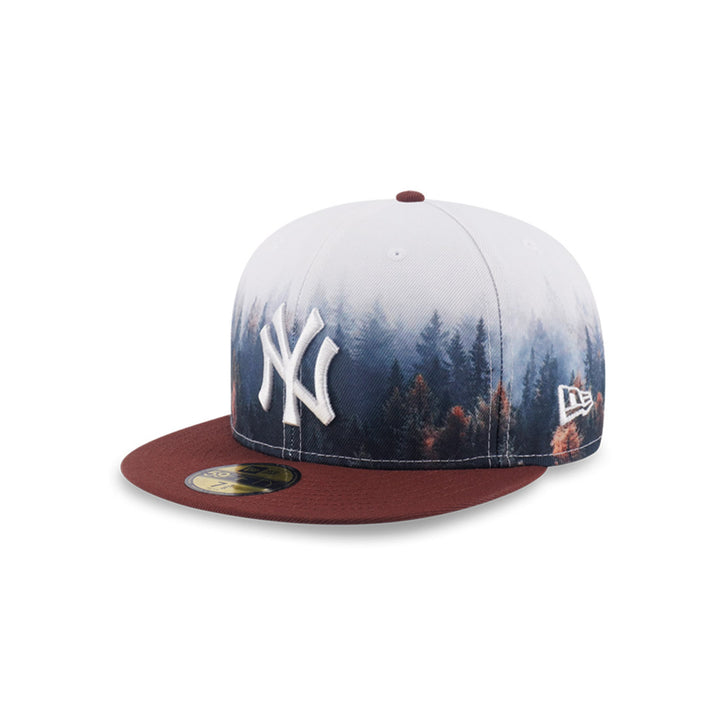 New Era หมวกรุ่น 59Fifty Pack - Forest New York Yankees 2-Tone Deep Auburn Brown Visor All-Over Print 59Fifty Cap
