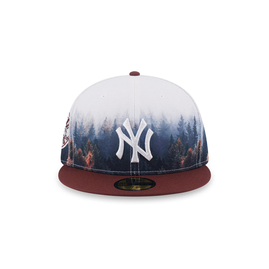 New Era หมวกรุ่น 59Fifty Pack - Forest New York Yankees 2-Tone Deep Auburn Brown Visor All-Over Print 59Fifty Cap