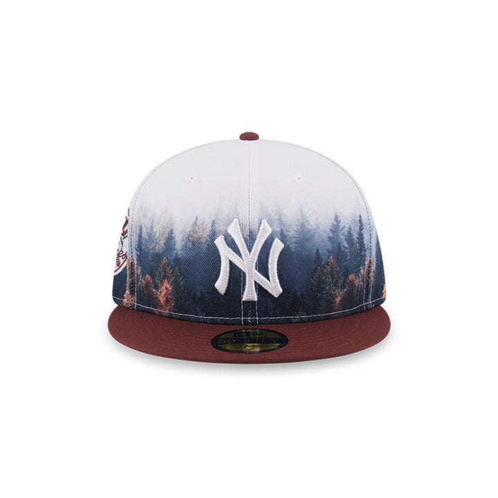 New Era หมวกรุ่น 59Fifty Pack - Forest New York Yankees 2-Tone Deep Auburn Brown Visor All-Over Print 59Fifty Cap