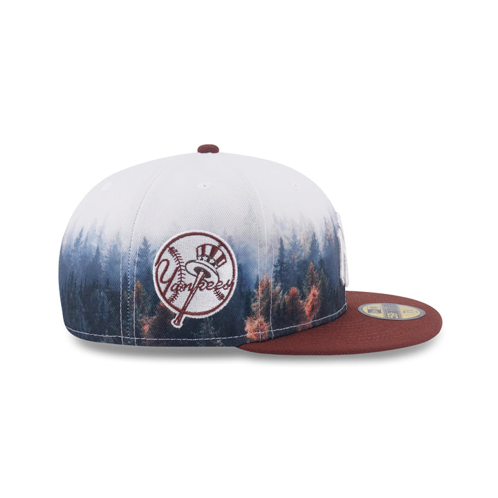 New Era หมวกรุ่น 59Fifty Pack - Forest New York Yankees 2-Tone Deep Auburn Brown Visor All-Over Print 59Fifty Cap