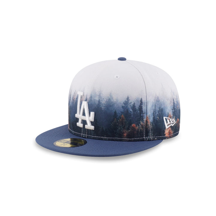 New Era หมวกรุ่น 59Fifty Pack - Forest Los Angeles Dodgers 2-Tone Muted Indigo Visor All-Over Print 59Fifty Cap