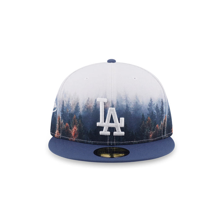 New Era หมวกรุ่น 59Fifty Pack - Forest Los Angeles Dodgers 2-Tone Muted Indigo Visor All-Over Print 59Fifty Cap