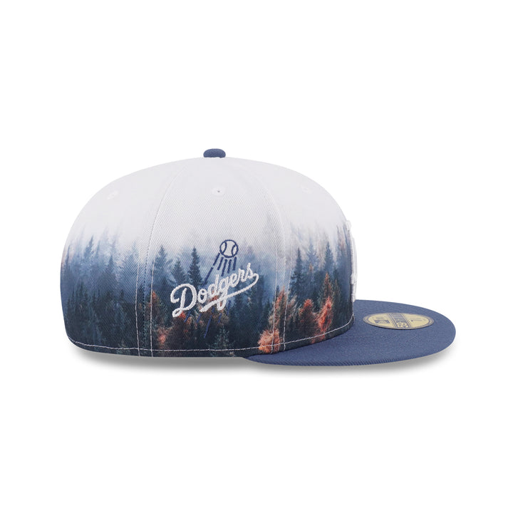 New Era หมวกรุ่น 59Fifty Pack - Forest Los Angeles Dodgers 2-Tone Muted Indigo Visor All-Over Print 59Fifty Cap