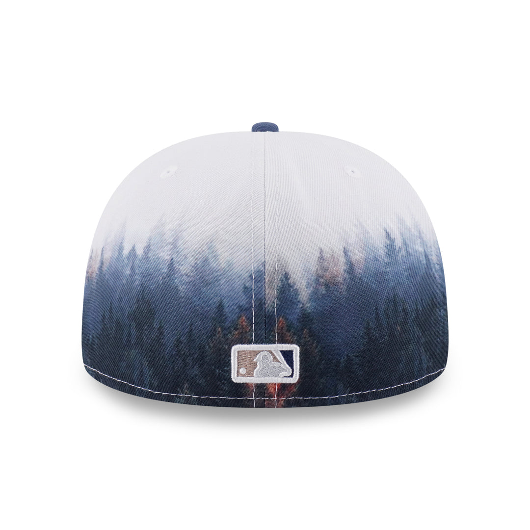 New Era หมวกรุ่น 59Fifty Pack - Forest Boston Red Sox 2-Tone Muted Indigo Visor All-Over Print 59Fifty Cap