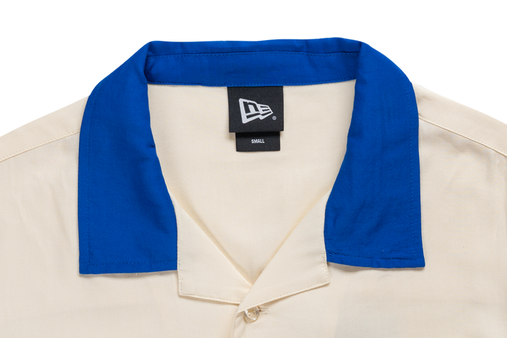 New Era เสื้อเชิ้ตรุ่น Los Angeles Dodgers Harvest Merch Chrome White Woven Short Sleeve Shirt