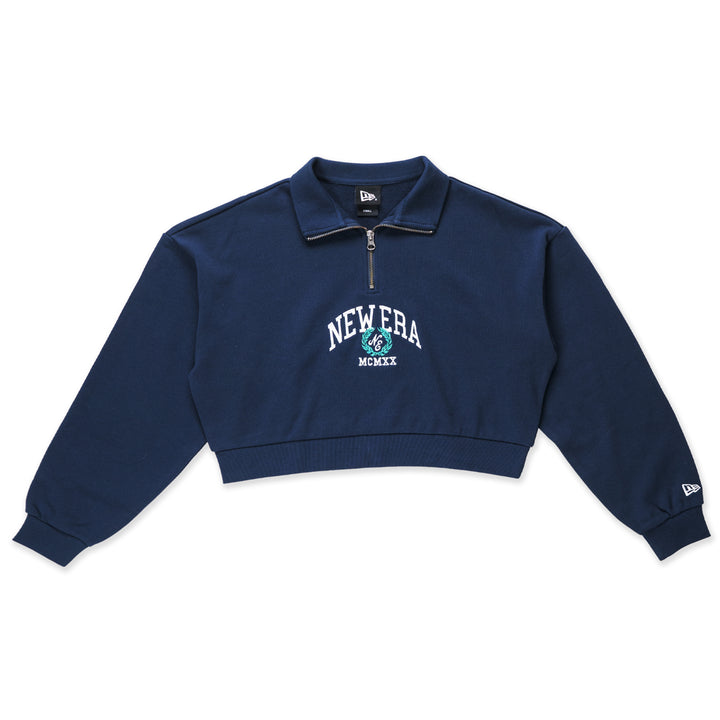 New Era เสื้อสเวตเชิ้ตผู้หญิง รุ่น New Era Street Class Oceanside Blue Women Half Zip Sweatshirt