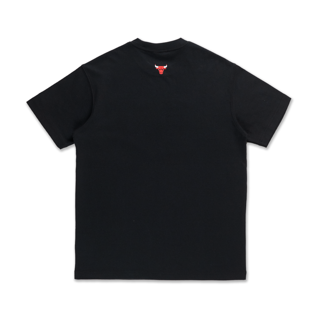 New Era เสื้อยืดแขนสั้นรุ่น Chicago Bulls Mix League Script Black Short Sleeve T-Shirt