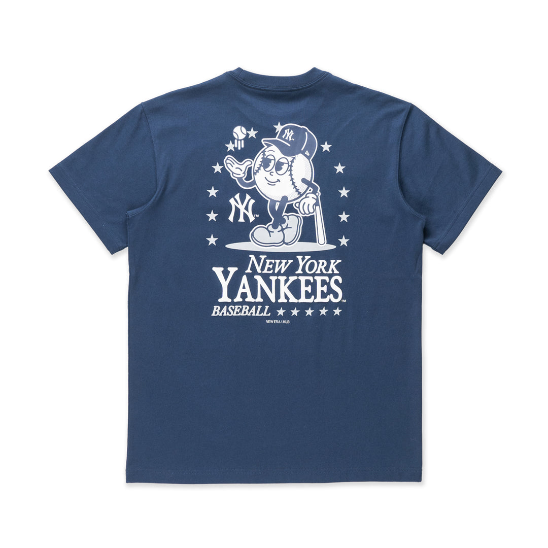 New Era เสื้อยืดแขนสั้นรุ่น New York Yankees League Mix Cartoon Oceanside Blue Short Sleeve T-Shirt