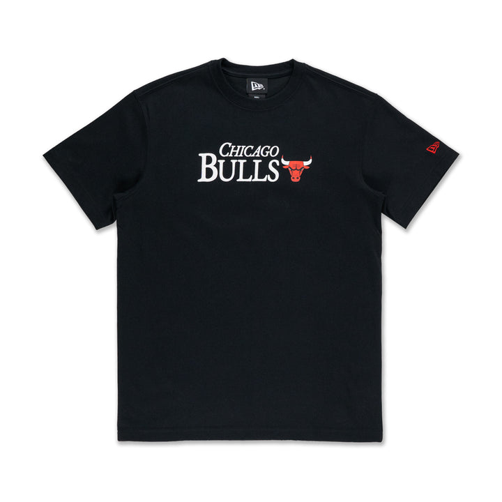 New Era เสื้อยืดแขนสั้นรุ่น Chicago Bulls League Mix Cartoon Black Short Sleeve T-Shirt