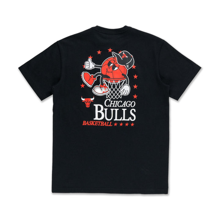 New Era เสื้อยืดแขนสั้นรุ่น Chicago Bulls League Mix Cartoon Black Short Sleeve T-Shirt