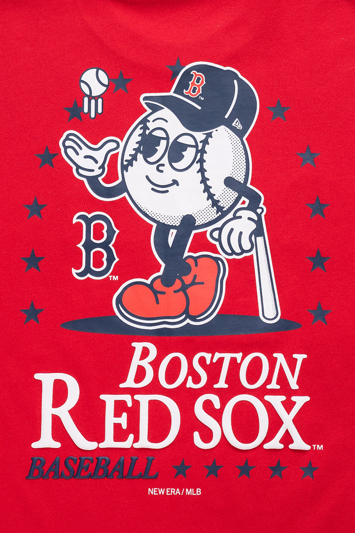 New Era เสื้อยืดแขนสั้นรุ่น Boston Red Sox League Mix Cartoon Scarlet Short Sleeve T-Shirt