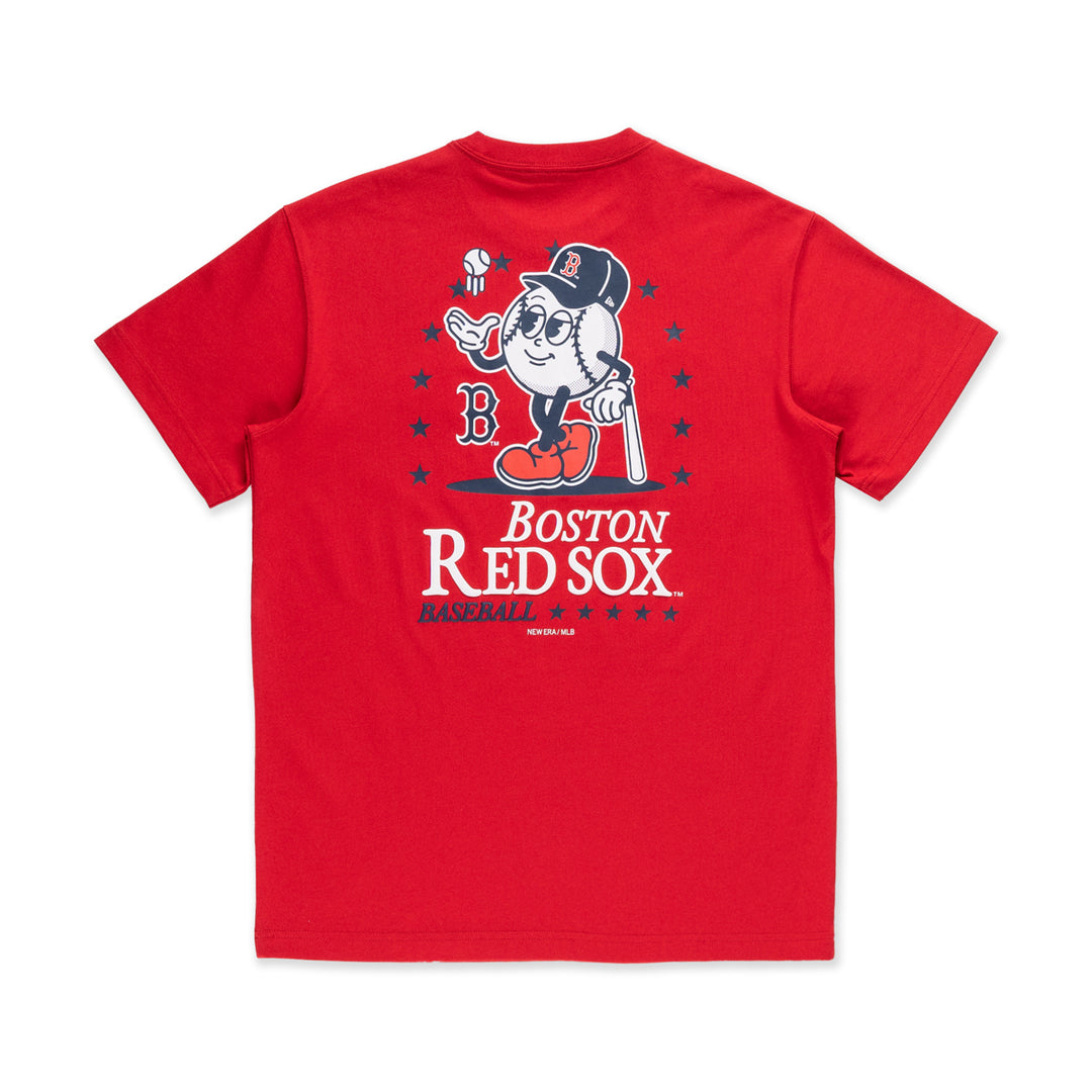 New Era เสื้อยืดแขนสั้นรุ่น Boston Red Sox League Mix Cartoon Scarlet Short Sleeve T-Shirt