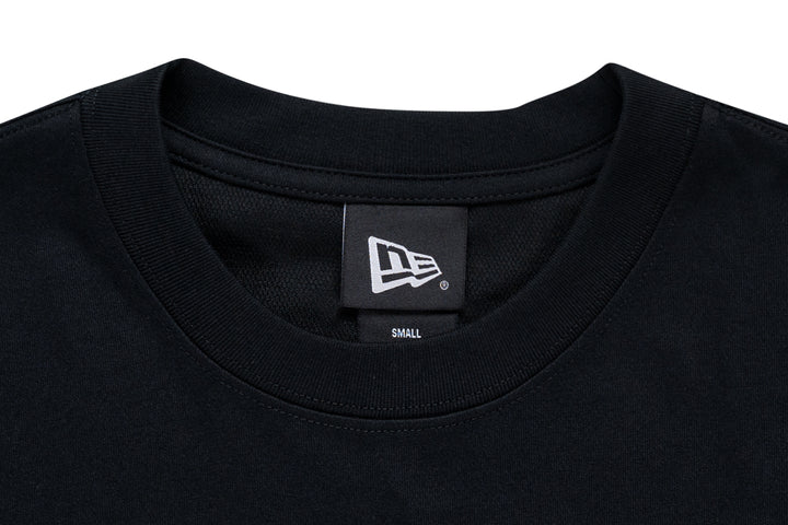 New Era เสื้อยืดแขนสั้นรุ่น Los Angeles Dodgers Mix League Patch Black Oversized Short Sleeve T-Shirt