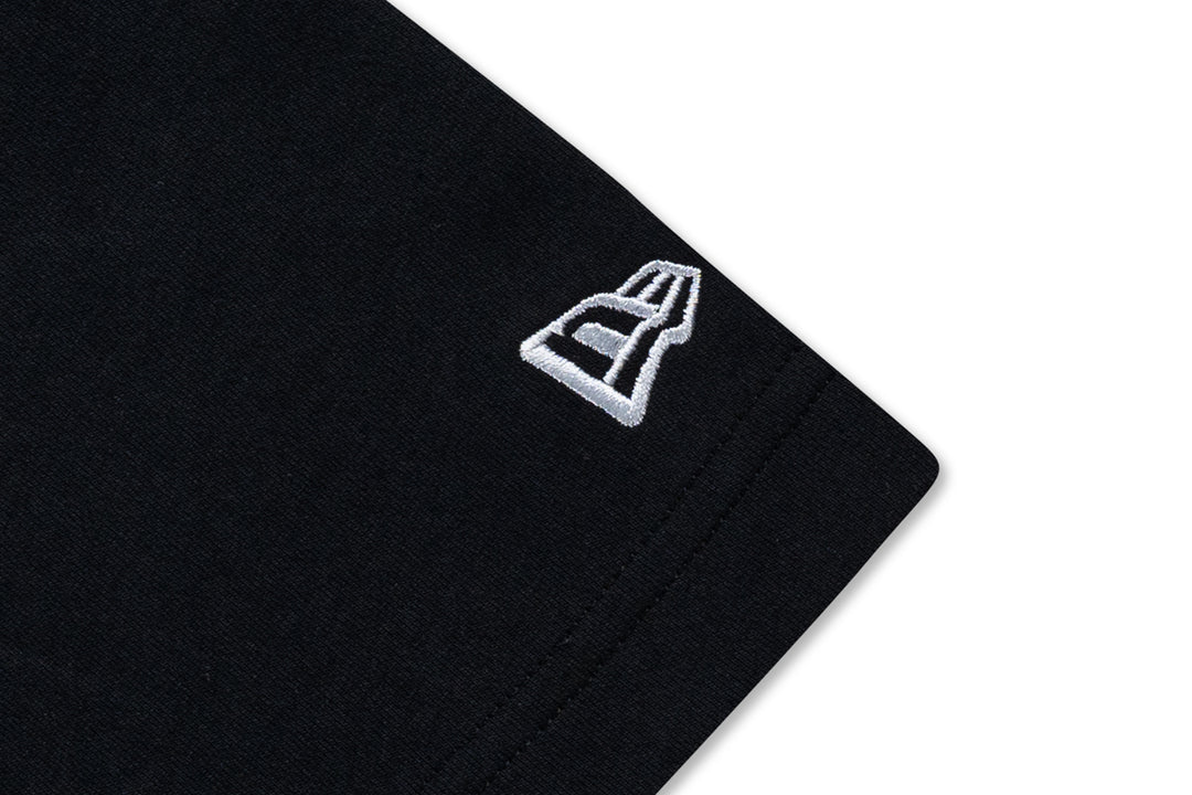 New Era เสื้อยืดแขนสั้นรุ่น Los Angeles Dodgers Mix League Patch Black Oversized Short Sleeve T-Shirt