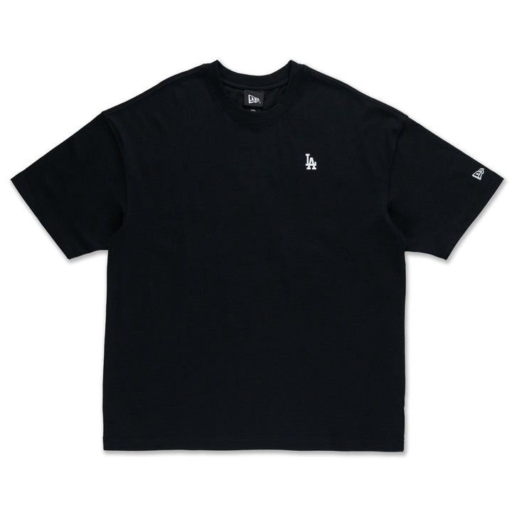 New Era เสื้อยืดแขนสั้นรุ่น Los Angeles Dodgers Mix League Patch Black Oversized Short Sleeve T-Shirt