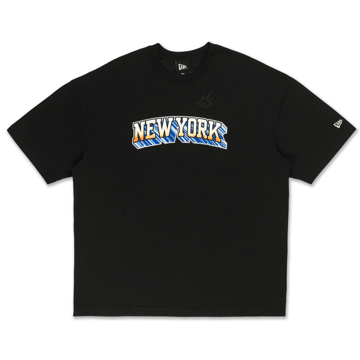 New Era เสื้อยืดแขนสั้นรุ่น New York Knicks League Mix Black Oversized Short Sleeve T-Shirt