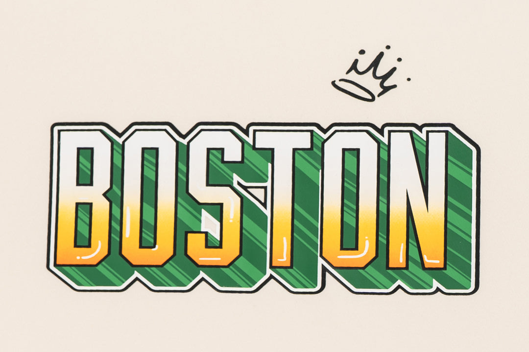 New Era เสื้อยืดแขนสั้นรุ่น Boston Celtics League Mix Chrome White Oversized Short Sleeve T-Shirt