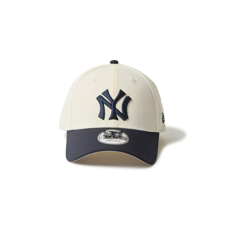 New Era หมวกรุ่น New York Yankees Co Mlb 2-Tone White And Navy 9Forty Velcro Strap Cap