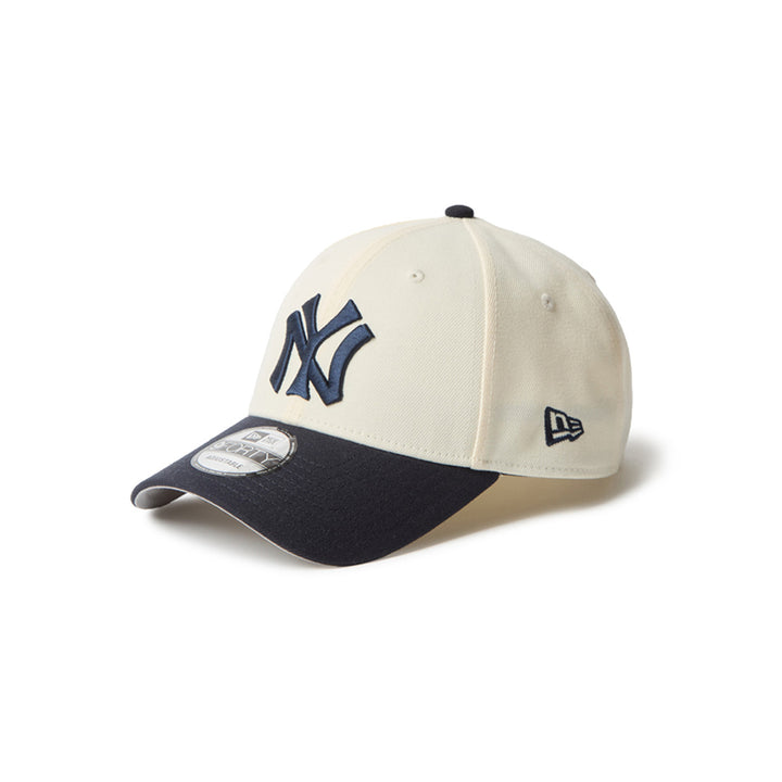 New Era หมวกรุ่น New York Yankees Co Mlb 2-Tone White And Navy 9Forty Velcro Strap Cap