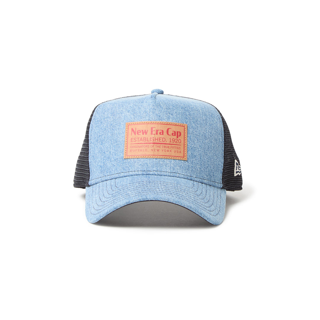 New Era หมวกรุ่น New Era Denim Blue 9Forty A-Frame Trucker Cap